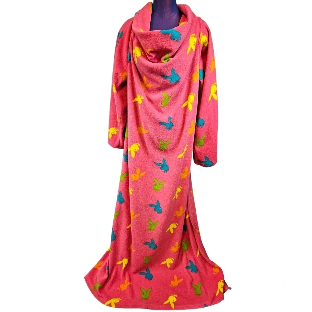Rare Playboy Snuggie‎ Blanket Hot Pink & Neon Playboy Bunnies One Size Unisex